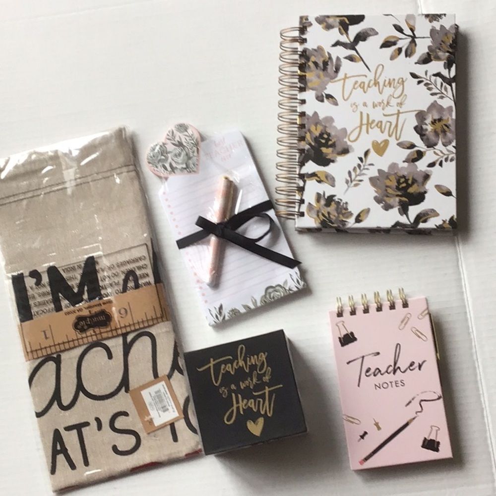 5 Teacher Gifts Tote,Journal, Sheets, 2 Pads